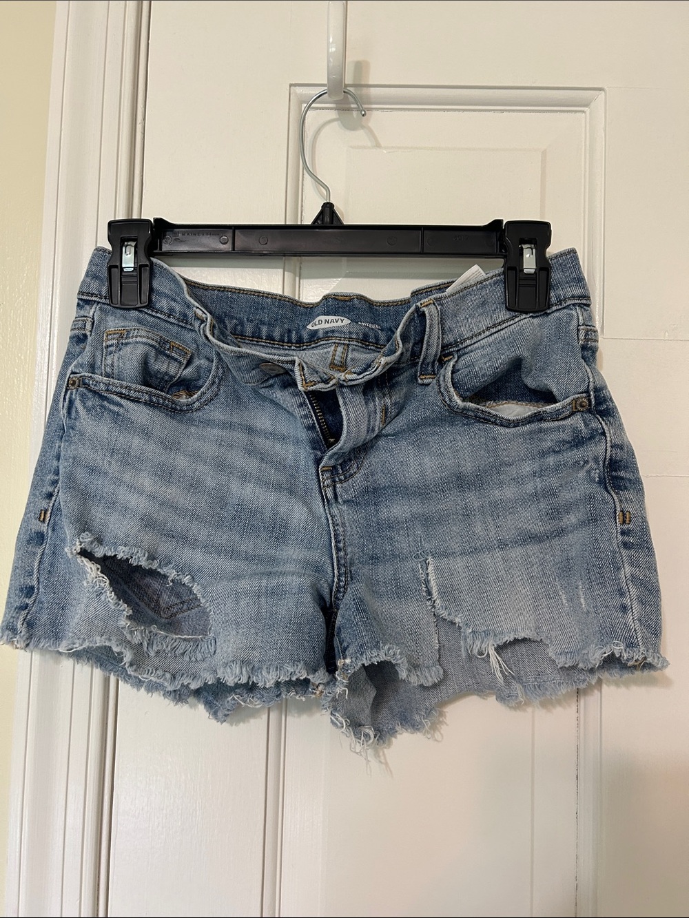 Old Navy Light Wash Distressed Denim Cutoff Shorts